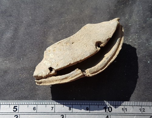 Very rare artifact Roman bronze scale weight cup with 3 loop attachments Uk L19b