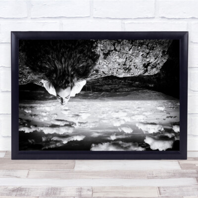 Haarwolken Stimmung Emotion Gefühl umgedreht Himmel Rock schwarz-weiß Wandkunstdruck
