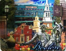 Boston Massachusetts 3D Fridge Magnet