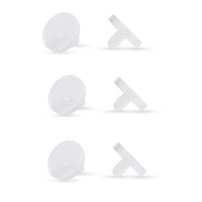 6 Pc 14G 4MM Clear Acrylic Dermal Anchor Retainers Hide Ur Piercing 