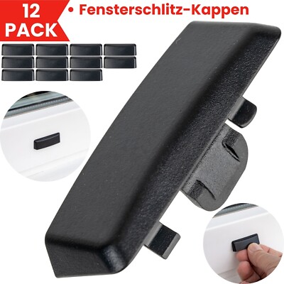 Fensterentwässerung Kappen Schwarz Fensterschlitz Abdeckung Fenster Rahmen Set