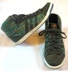 olive green high top adidas