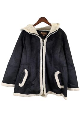 Koolaburra by UGG Faux Shearling Coat with Trims Black