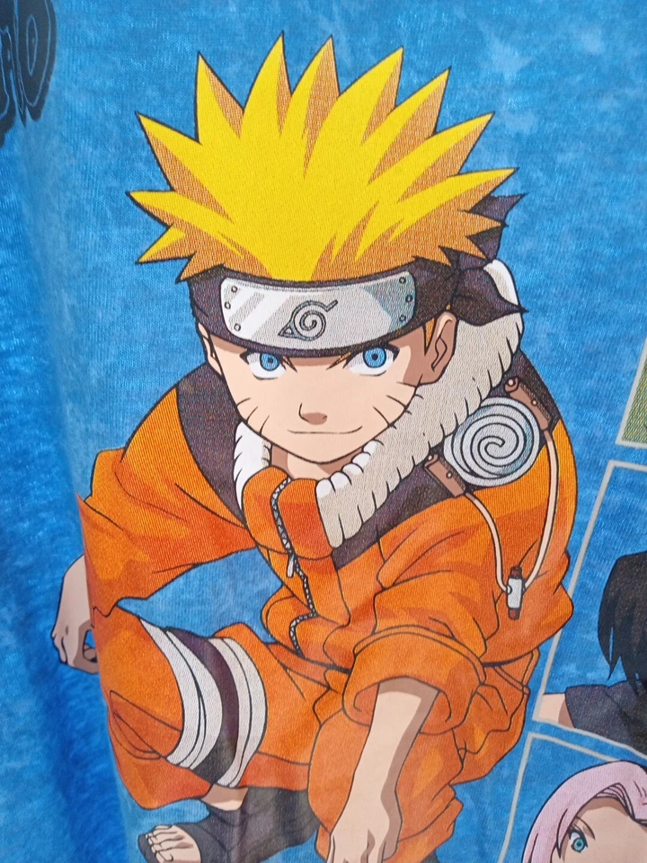 Naruto Shippuden Shirt Anime boys (14) Blue Long Sleeve Viz Media NWT - Image 3 of 4