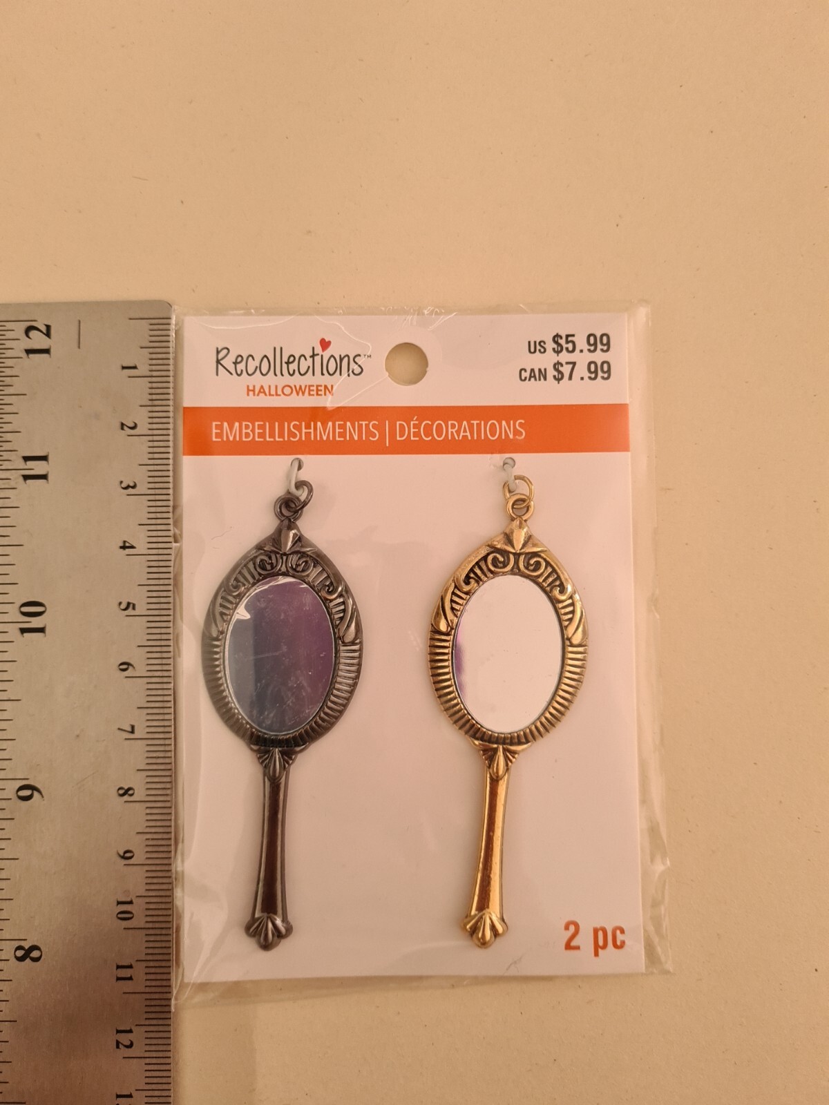 RECOLLECTIONS HALLOWEEN EMBELLISHMENTS MIRRORS BNIP *LOOK*