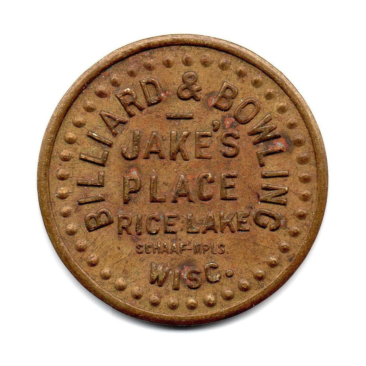 JAKE’S PLACE • BILLIARD & BOWLING • RICE LAKE, WISCONSIN • TC218785 eBay