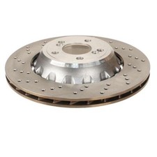 SHW Performance Rear Left 380mm Drilled Disc Brake Rotor For BMW F87 M2 '19-'21