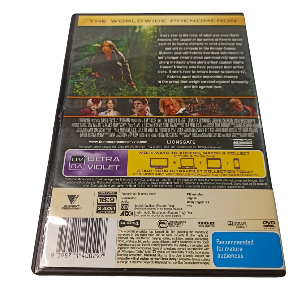 The Hunger Games (4) DVD Bundle Lot Action Adventure Survival Family R4 VGC - Image 4 of 4