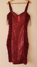 Gemma Collins Size 20 Miami Christmas party Dress Burgundy New with tags