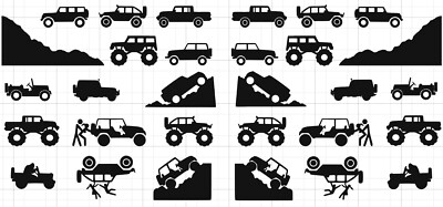 For Jeep Wrangler Gladiator Custom Easter Egg Decal Sheet For Windshield Window