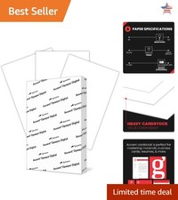 Premium Smooth White Cardstock Paper - 200 Sheets, 100lb, 11x17 - Ideal for I...