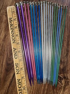 BOYE HERO BATES: 10-Pair Aluminum Sweater Knitting Needles Set - 10"Single Point