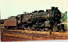 Post Card New York & Long Branch Steam Locomotive New Jersey Unposted 1957