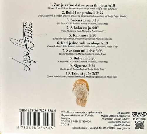 CD LEPA BRENA ZAR JE VAZNO DAL SE PEVA ILI PJEVA album 2018 grand srbija digipak - Picture 2 of 2