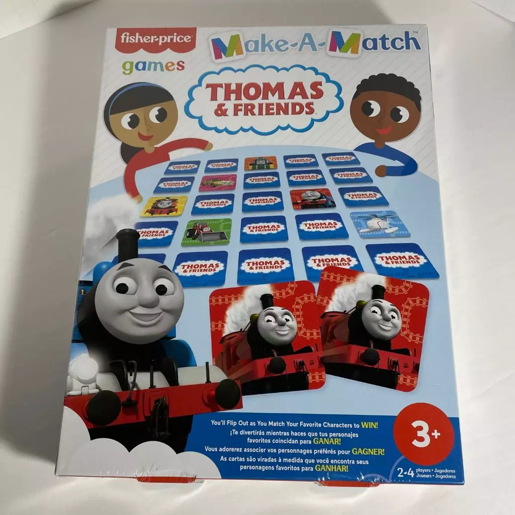 Fisher-Price Make-A-Match Card Game with Thomas & Friends Theme,  Multi-Level Rummy Style Play, Matching Colors, Pictures & Shapes, 56 Cards  for 2 to 4