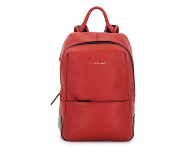 SCHARLAU Urban Identity Small Leather Backpack Red