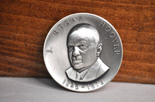 RARE FBI Federal Bureau J Edgar Hoover .999 Silver 36.76 grams over 1oz
