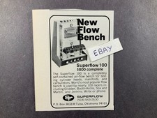 1975 Ad. New Flow Bench. Superflow 100. Superflow. Tulsa Oklahoma.