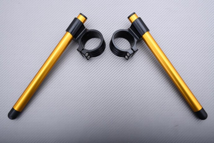 Demi-guidon 50mm réhaussé noir et or pour sublimer la Triumph Street Triple 675 R 2006-2015