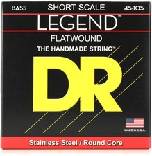 DR Strings Legend Polished Flatwound Stainless Steel Bass Strings - .045-.105