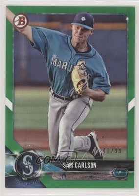 2018 Bowman Draft Green 41/99 Sam Carlson #BD-175 0b3