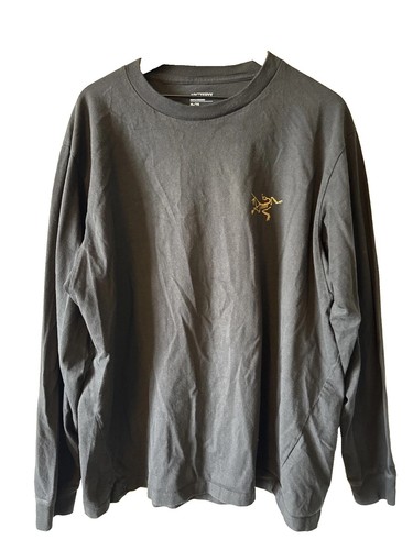 Arc'teryx, Arcteryx Kragg Cotton LS Black Long Sleeve Logo T-Shirt Mens XL