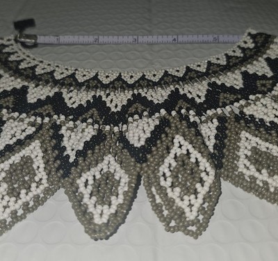 VTG Hand Beaded Well Made COLLAR For Dress-Sweater-Shirt Glass Seed Beads