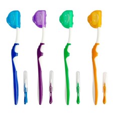 4-Pack Orthodontic Dental Care Kit   Includes Soft Bristle Toothbrushes and B...