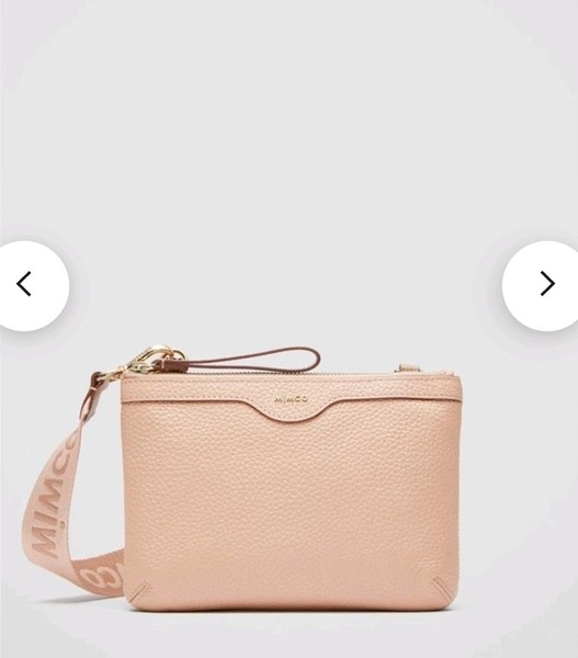 Mimco Jett Duo Almond Leather Crossbody Bag Excellent New Condition 
