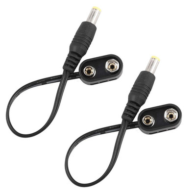 9 V Pedal Battery Clip 3 Pack 5521 Converter Center Negative 9 Volt Power...