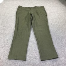 Mizzen+Main Pants Mens 41x31 Green Chino Straight Leg Flat Front Made In USA