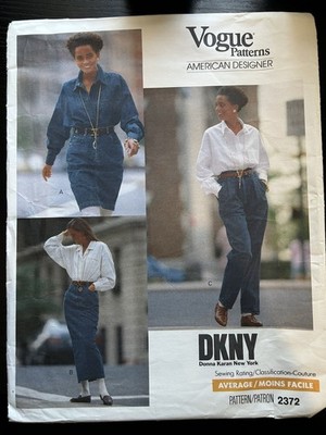 Vogue Patterns DKNY V2372 Skirt and Pants Women s Size 12-16