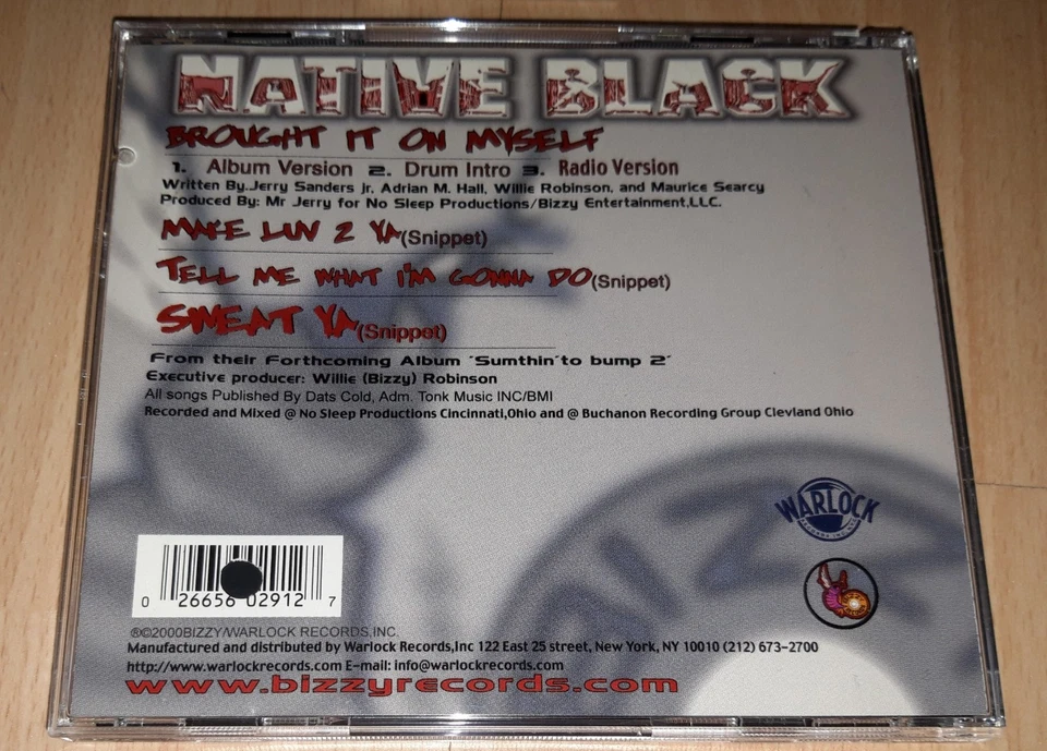 NATIVE BLACK Brought It On Myself/ ZENO She's Pimpin' Me CD Single Indie R&B Rnb - Bild 4 von 4