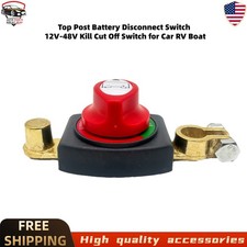 Side Post Battery Disconnect Switch 12V-48V, Car Battery Kill Switch US