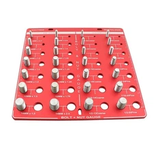 Nut and Bolt Thread Checker 28 Thread Identifier Gauge Inch and Metric Screw