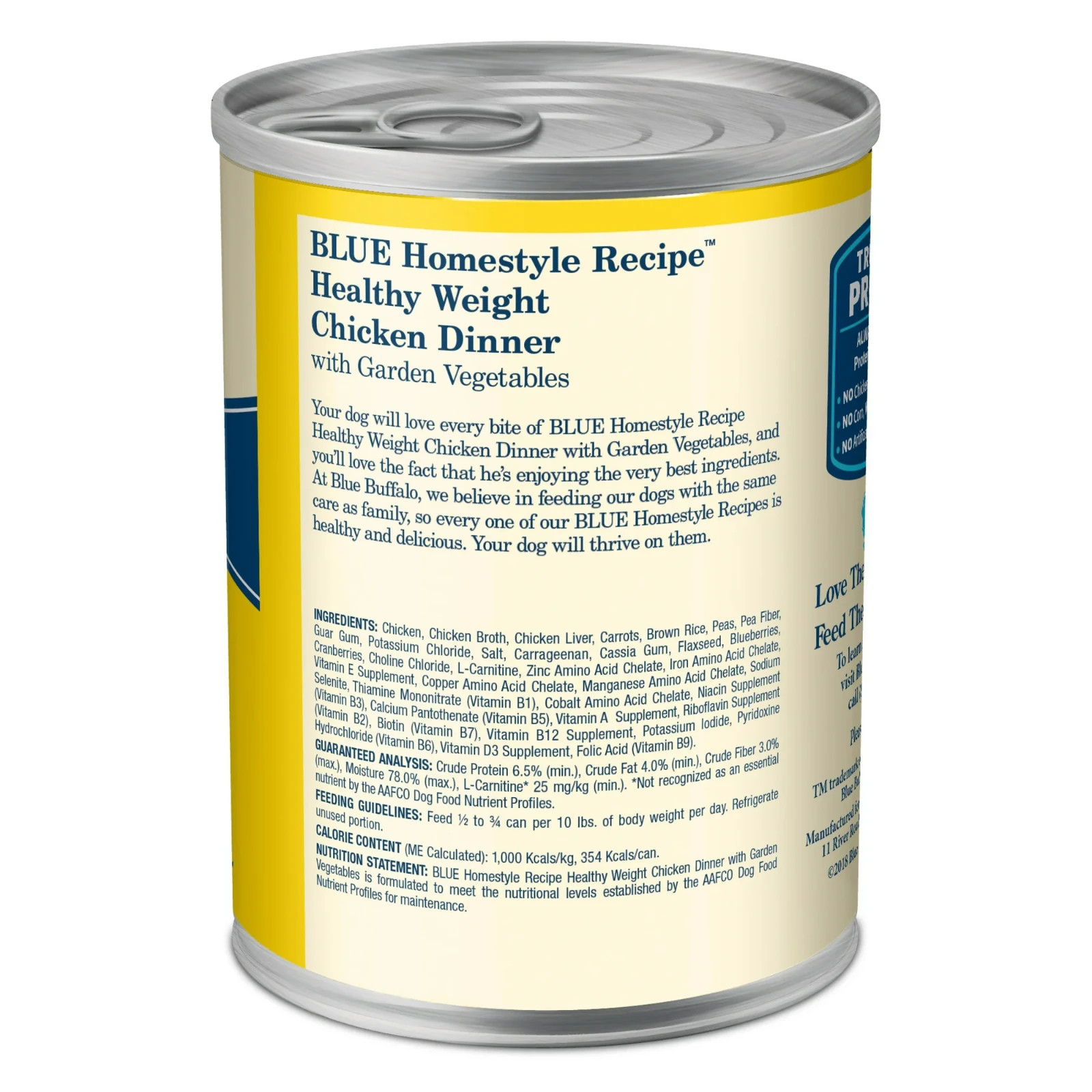 2X Blue Buffalo Healthy Weight Adult Wet Dog Food Beef Dinner 12.5oz Can