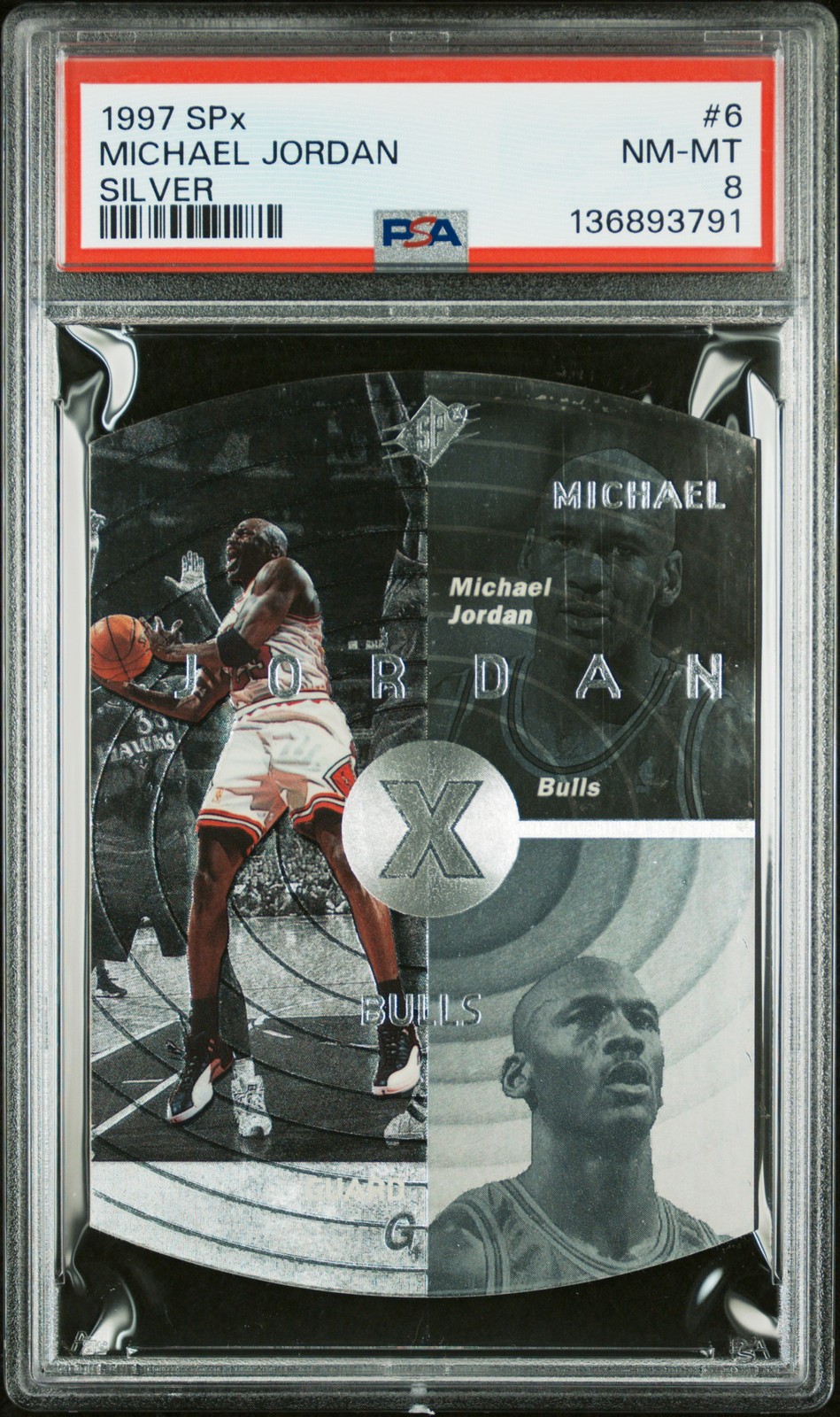 1997 SPX SILVER #6 MICHAEL JORDAN PSA 8