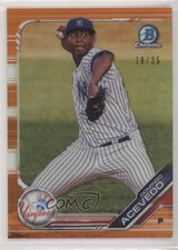 2019 Bowman Chrome Prospects Orange Refractor 18/25 Domingo Acevedo #BCP-34 s3g