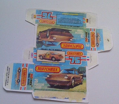 Plantilla para Repro Box Matchbox Superfast Nº 03 Porsche Turbo