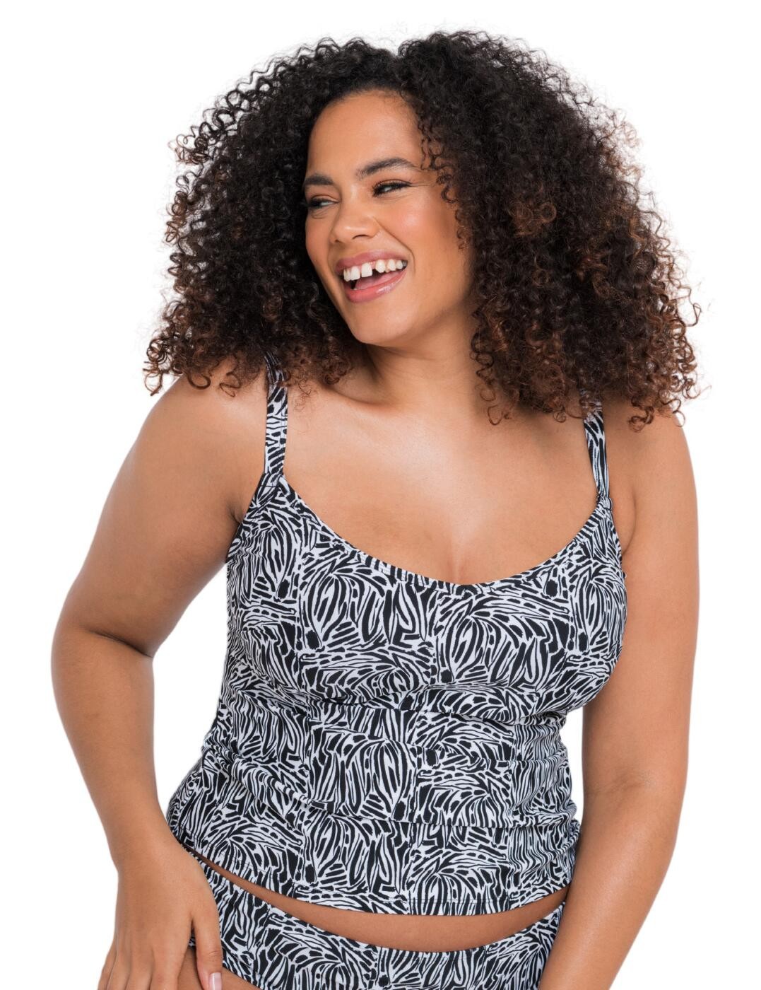 34D Curvy Kate Sundown Plunge Tankini Top CS025407 Underwired Womens Swimwear