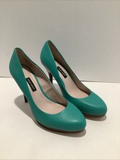 Nine West Shoes Women's Size 7.5M Teal NW Kristal Stilletto Platform Pumps, Exc