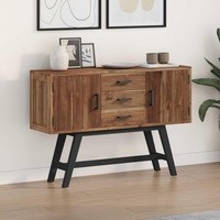 Tv-St?Nder 110 X 30 X 75 Cm Natur Massivholz Teak