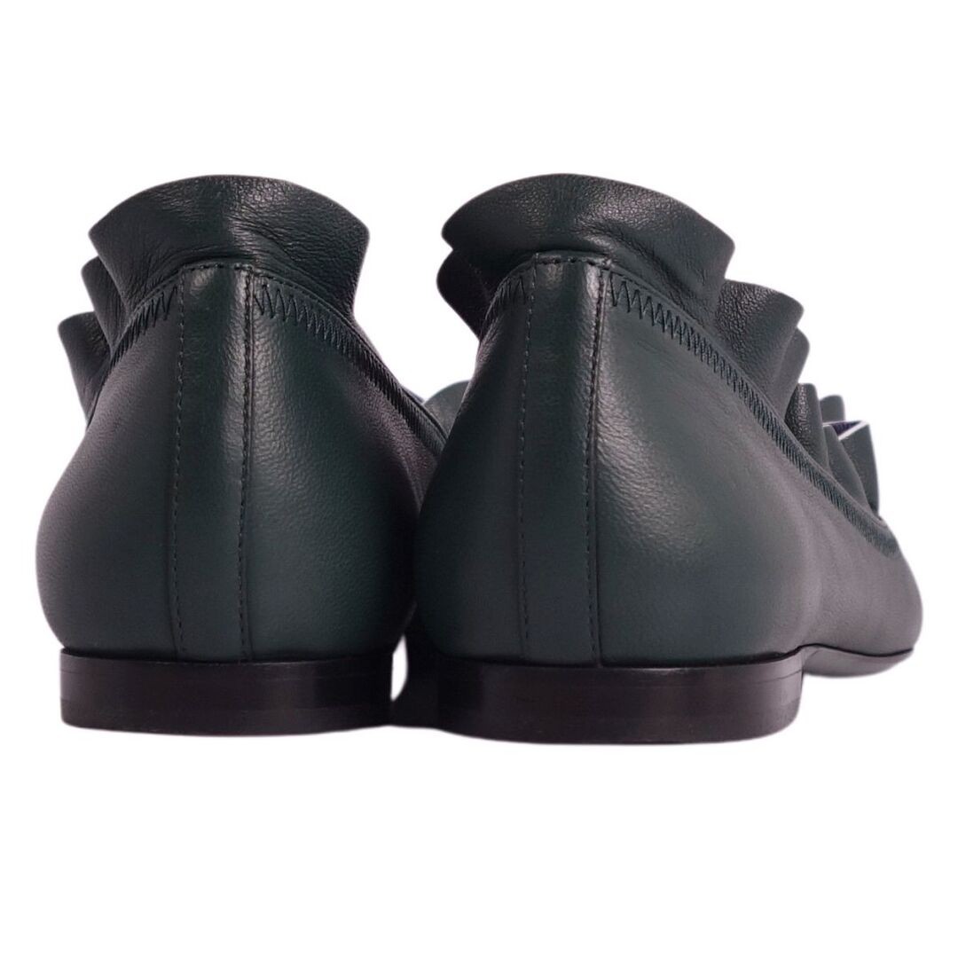 FENDI PUMPS FLAT BALLET SHOES RUFFLED LEATHER WOMENS 35 (22cm) Used MOLO-0 thumbnail 5