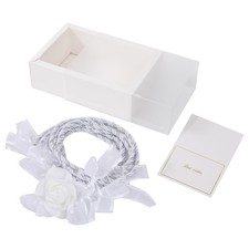 White Gold Wedding Lasso Rope Lazo Para Boda Catholic Traditional Ceremony