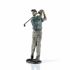 Golf Figurine Textured Golfer Statue Modern for Living Room, Study, Collectors