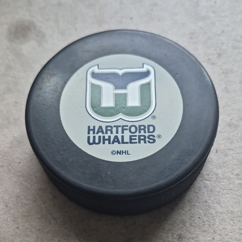 InGlasCo NHL Hartford Whalers Official Licensed Hockey Puck, 6 oz Rubber
