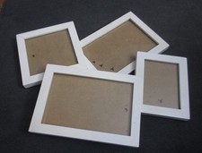 White Picture Frame for Four Pictures - Picture Size Varies 3"x4" to 4"x6"  csx