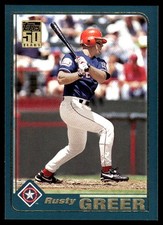 Rusty Greer 2001 Topps #215 Texas Rangers MLB READ FREE SHIPPING AutographDen