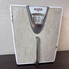 Vintage Borg Bathroom Scale Beige and Chrome - Works