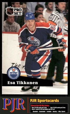 Esa Tikkanen 1991-92 Pro Set French #71 Edmonton Oilers